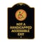 Signmission Not Handicapped Accessible Exit W/ Graphic, Black & Gold Aluminum Sign, 18" H, 24" L, BG-1824-23549 A-DES-BG-1824-23549 - alternate 1